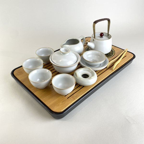 富邦白色茶具組 