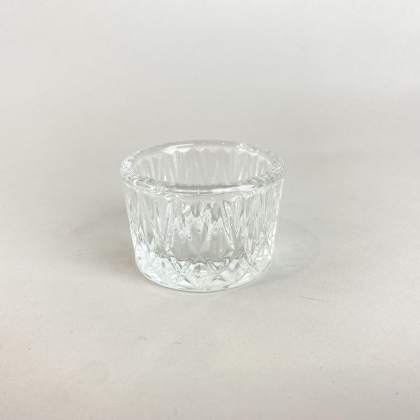 小圓格紋玻璃燭杯 