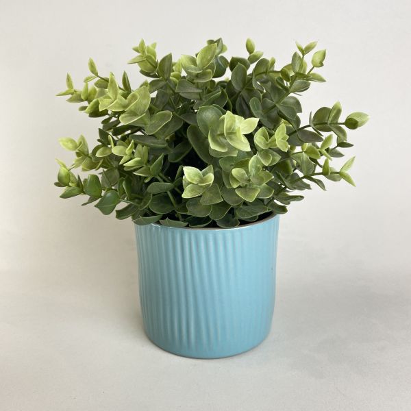 藍色陶瓷盆器 