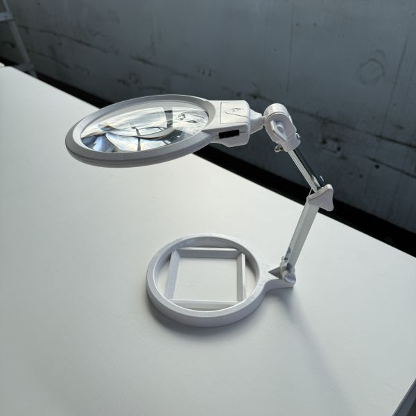 白色LED放大鏡折疊閱讀檯燈 