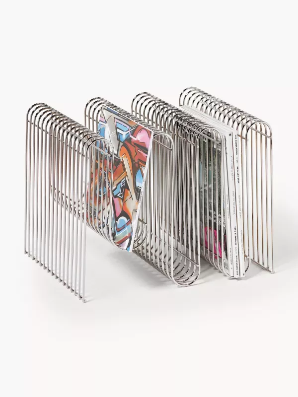 不銹鋼金屬線條雜誌架 