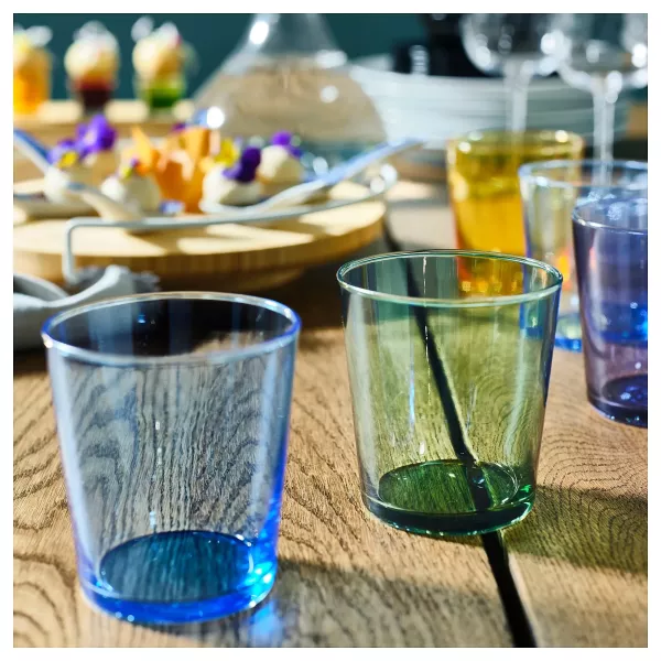 彩色玻璃水杯組 