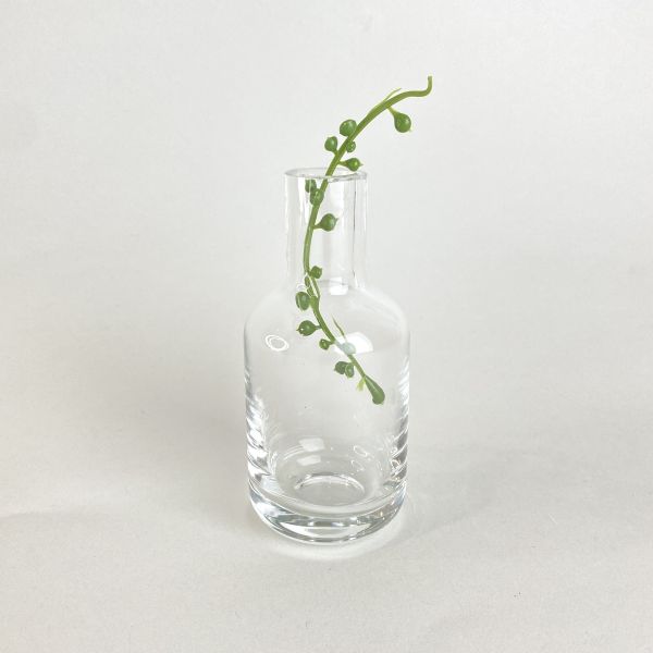 酒瓶形玻璃花器 