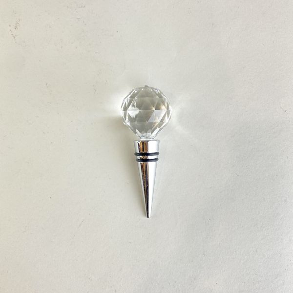 水晶玻璃球金屬酒瓶塞 