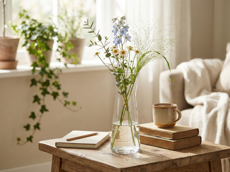 透明玻璃花器 花瓶 中高 