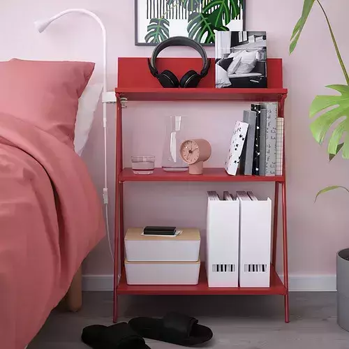紅色三層收納層架 