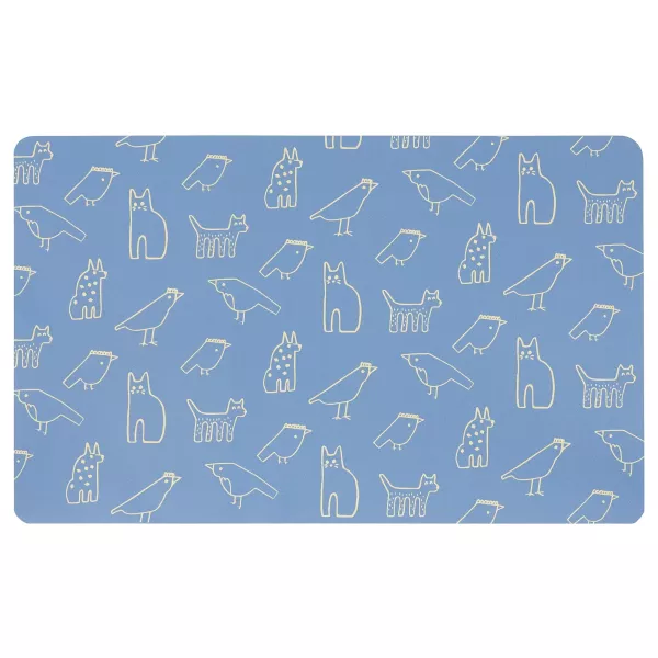 動物插畫兒童藍色桌墊 