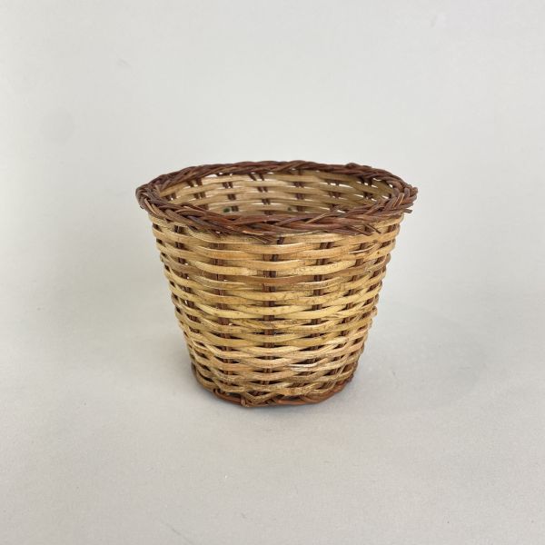 編織竹籃小盆器 