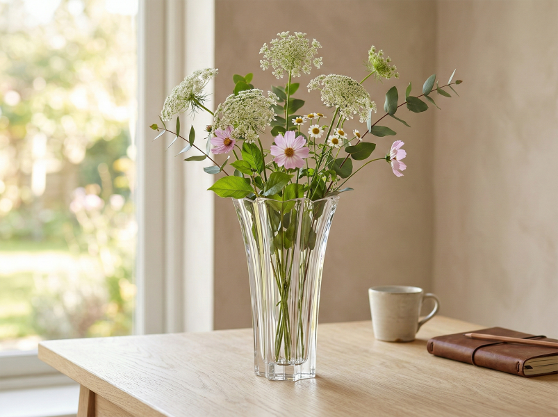 透明玻璃多邊形大花器 高 