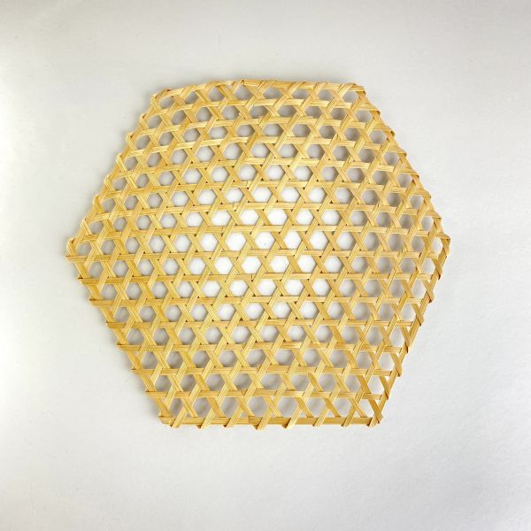 竹編六角鍋墊 