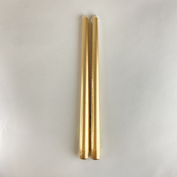 金棕色螺旋長蠟燭 