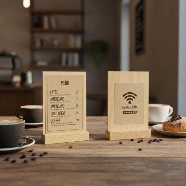 木製桌上小桌牌 