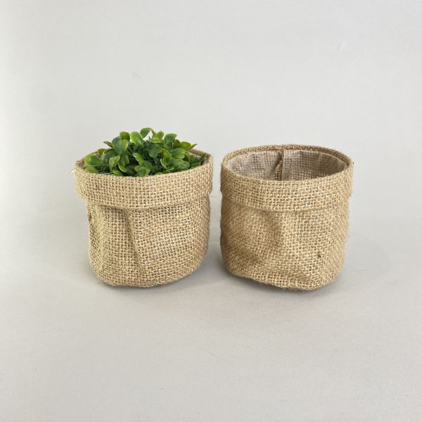 麻布袋盆器 