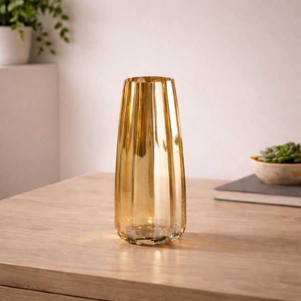 金屬色星芒狀花器 