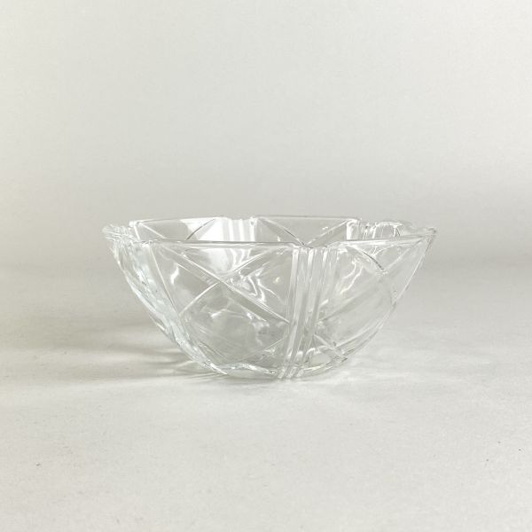 交叉格紋玻璃碗 