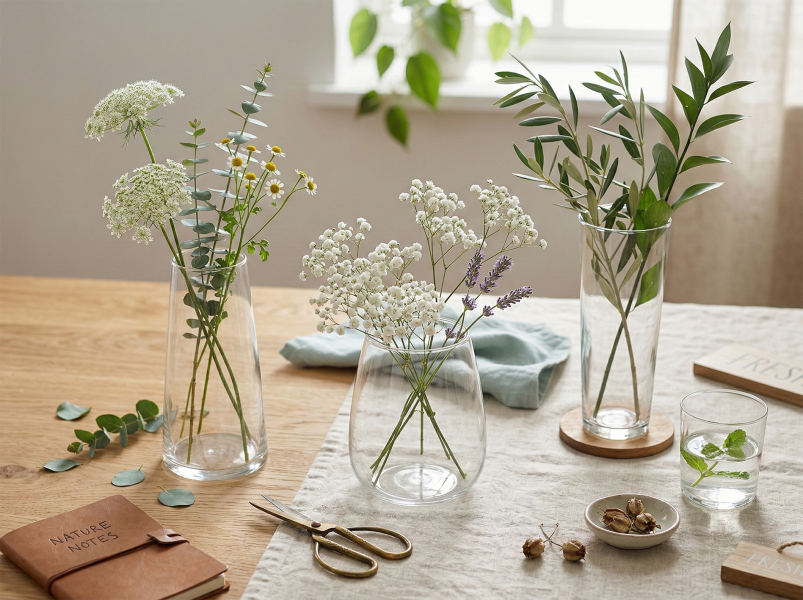 透明玻璃花器 花瓶 中高 