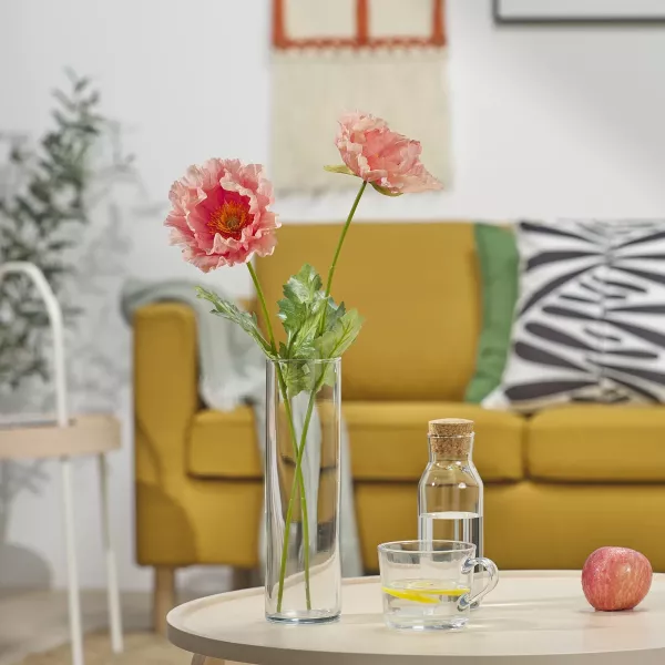 仿真植物 | 粉橘色大花 