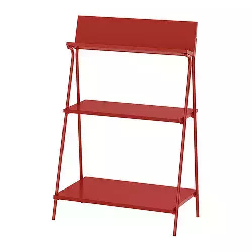 紅色三層收納層架 
