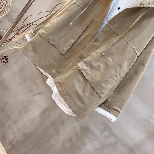 休閒洗水棉純色連帽長袖薄外套 休閒洗水棉純色連帽長袖薄外套