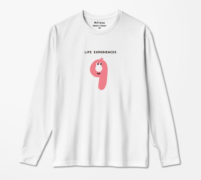 【MiFresa】人生經驗值長袖T-大人9歲(粉) 