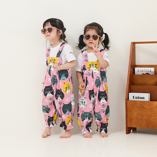 【Bipulent】棣棣吊帶褲-扁臉貓貓 