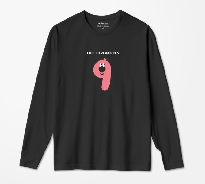 【MiFresa】人生經驗值長袖T-大人9歲(粉) 