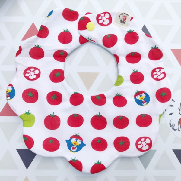 【財財兜】十層紗棉花糖兜-番茄紅了 