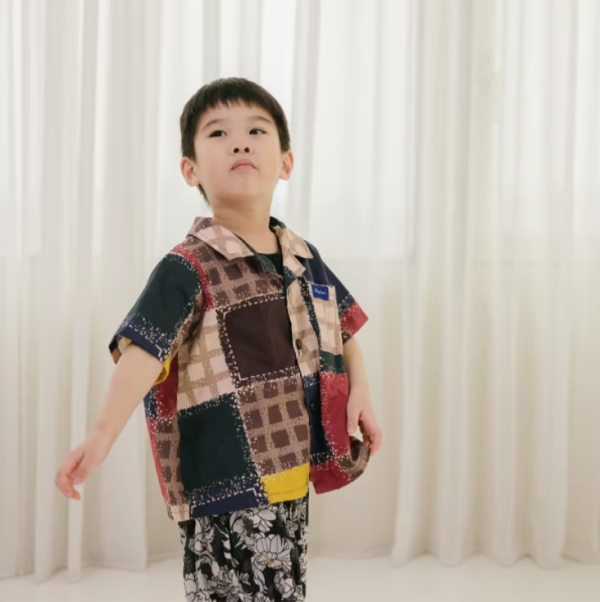 【Bipulent】寶寶古巴夏日襯衫-格格脆餅 