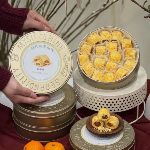 黃梨餅（無提袋） 黃梨餅,鳳梨酥,手工餅乾,手工黃梨餅,手工鳳梨酥,高雄手工餅乾,新年送禮,新年禮盒,常溫禮盒