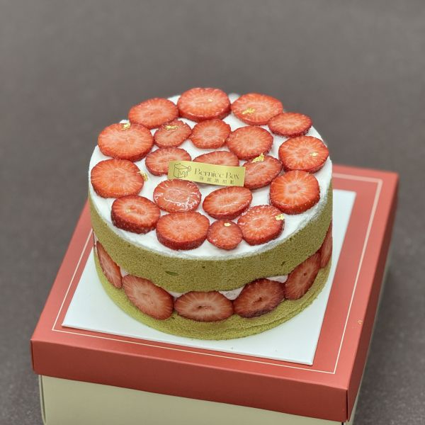 6吋翡翠草莓裸蛋糕「限自取/面交/冷藏宅配」 
