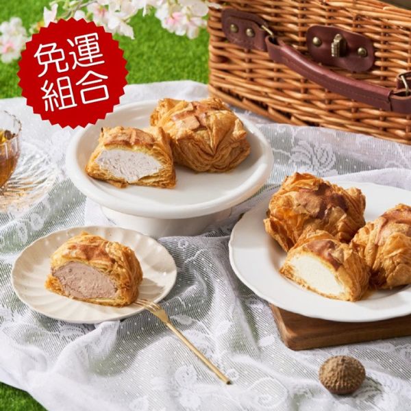 綜合mini冰心起酥包免運組-無禮盒（芋泥起酥包、巧克力起酥包、香草起酥包各6顆+保冷袋*1） 綜合燒擁有主打芋貝燒及巧貝燒,無論是送給姐妹、情人,還是獎勵自己的小小甜蜜,都是一份剛剛好的溫柔與質感。