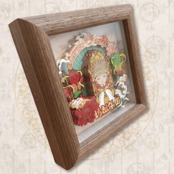 白沙屯媽祖立體紙雕相框 