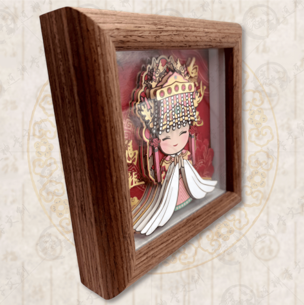 白沙屯媽祖立體紙雕相框 