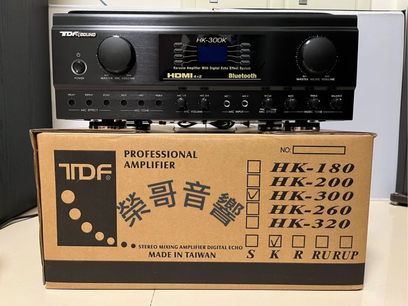TDF HK-300K 卡拉OK 專業擴大機 TDF HK-300K 卡拉OK專業擴大機 大功率480W+480W HDMI 多功能 高音質 吊掛 書架 落地喇叭 金嗓 音圓 音王 點歌機 無線有線麥克風 ZonGer NaGaSaKi FNSD JCT