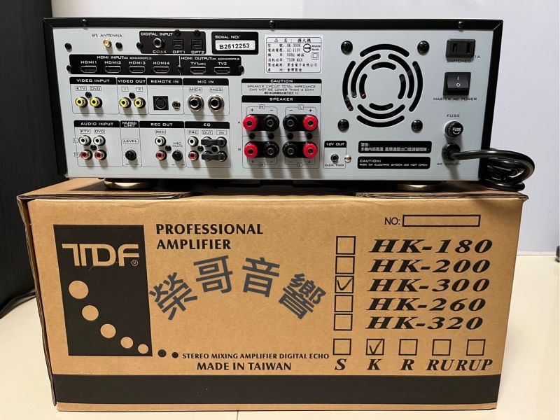 TDF HK-300K 卡拉OK 專業擴大機 TDF HK-300K 卡拉OK專業擴大機 大功率480W+480W HDMI 多功能 高音質 吊掛 書架 落地喇叭 金嗓 音圓 音王 點歌機 無線有線麥克風 ZonGer NaGaSaKi FNSD JCT