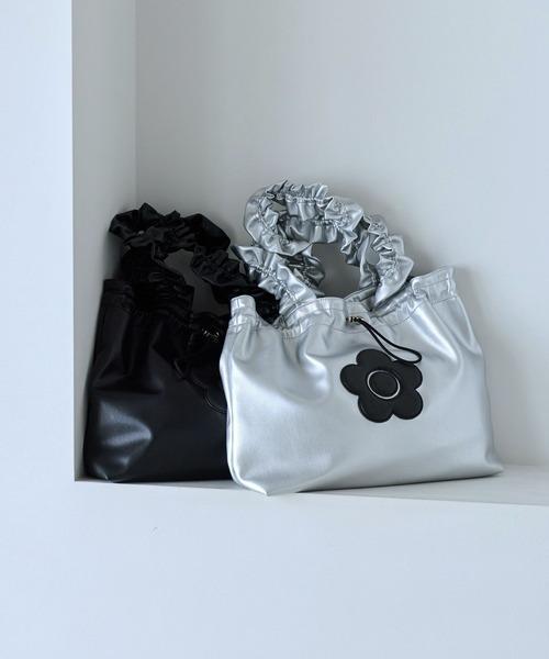 MARY QUANT × VIS 聯名 荷葉提把托特包 MARY QUANT,VIS,荷葉提把托特包,雛菊包,A4托特包,13吋筆電包,日本限定,黑色托特包,銀色托特包,聯名包包