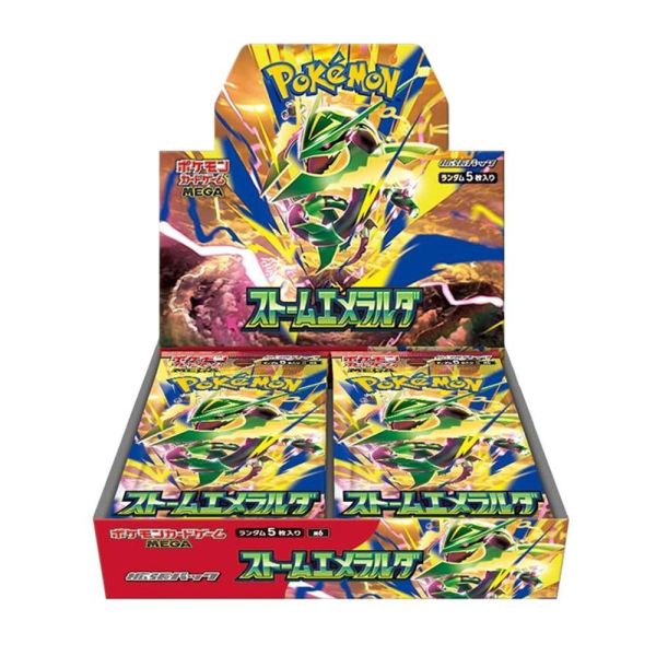 日本 PTCG 寶可夢卡牌 M6 綠寶石風暴 日版 原盒 未拆封 超級烈空坐ex Pokemon Card M6, 綠寶石風暴, ストームエメラルダ, 寶可夢卡牌, Pokemon Card, 烈空坐, 超級烈空坐ex, 寶可夢日版, PTCG, 寶可夢卡盒