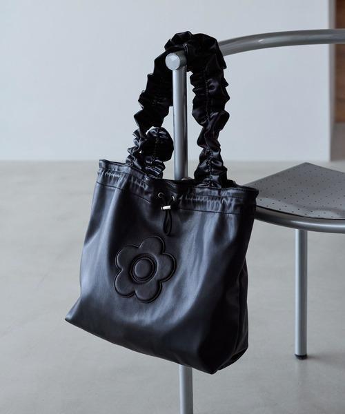 MARY QUANT × VIS 聯名 荷葉提把托特包 MARY QUANT,VIS,荷葉提把托特包,雛菊包,A4托特包,13吋筆電包,日本限定,黑色托特包,銀色托特包,聯名包包