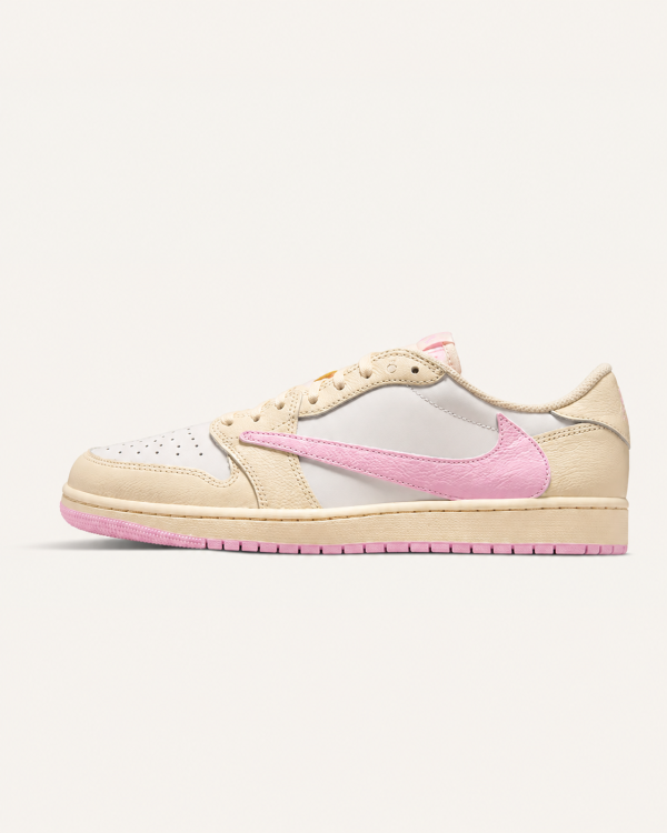 Travis Scott x Air Jordan 1 “Muslin pink”米白粉/IQ7604-101 