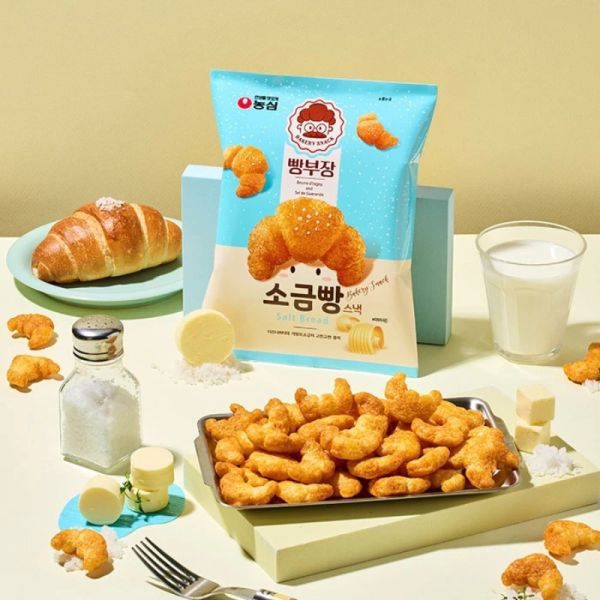 韓國 農心 麵包部長 奶油鹽/巧克力味 可頌造型餅乾 55g | 香濃鬆脆 可頌餅乾 韓國零食 韓國農心, 麵包部長, 可頌餅乾, 奶油鹽餅乾, 巧克力餅乾, 韓國零食, 下午茶點心, 迷你可頌, 香脆餅乾, 鹹甜餅乾