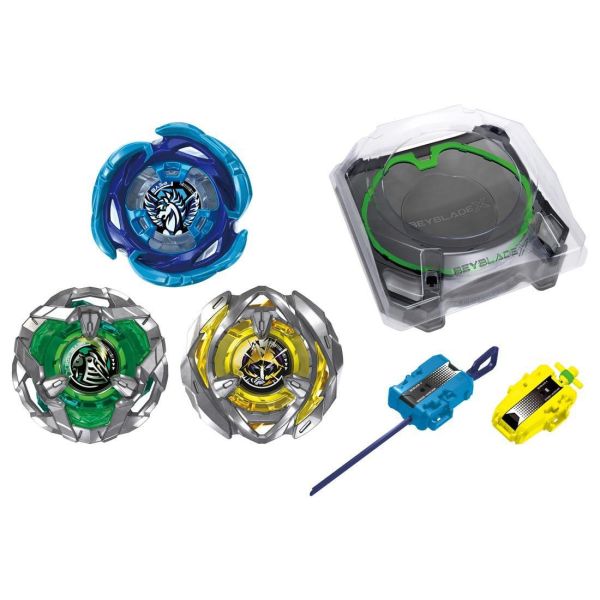 戰鬥陀螺X BEYBLADE X BX-53 All In One Set｜10月豪華競技場藍空力對戰組 BEYBLADE X、戰鬥陀螺、BX-52、BX-53、BX-56、Luster Dragoon、拉斯特龍騎士、6-60LC、Low Cyclone、All In One Set、Aero Pegasus、Knight Shield、Wizard Arrow、String Launcher L、左迴旋發射器、Takara Tomy、戰鬥陀螺新品、2026年10月新品、日本限定、陀螺預購、陀螺競技場