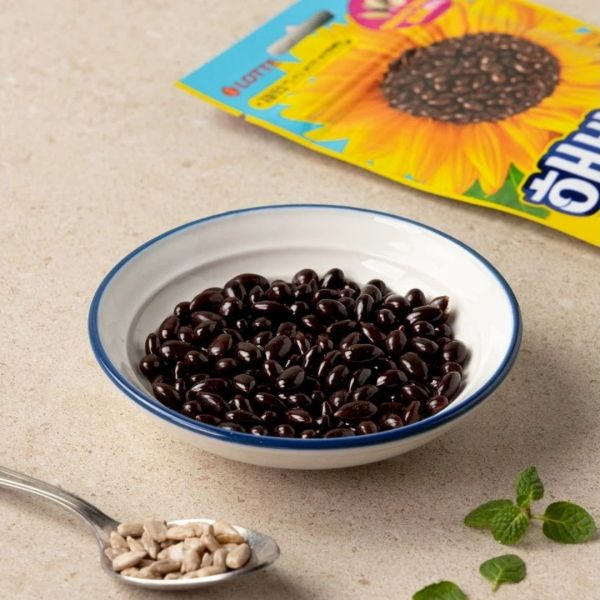 韓國Lotte 樂天葵花子夾心可可糖球 80g 葵花子巧克力球 葵瓜籽可可 LOTTE巧克力球、樂天葵花子糖球、葵瓜子巧克力、韓國甜食、可可夾心球、可可糖果、堅果夾心巧克力、韓國小零食、80g巧克力、韓國原裝進口、下午茶小點、追劇甜點