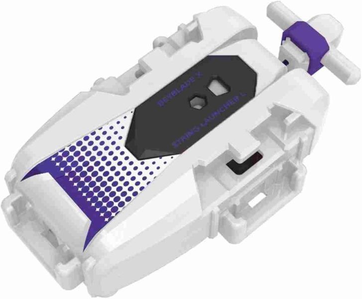 BEYBLADE X BX-56 String Launcher L White × Violet｜左迴旋拉線發射器 BEYBLADE X、戰鬥陀螺、BX-52、BX-53、BX-56、Luster Dragoon、拉斯特龍騎士、6-60LC、Low Cyclone、All In One Set、Aero Pegasus、Knight Shield、Wizard Arrow、String Launcher L、左迴旋發射器、Takara Tomy、戰鬥陀螺新品、2026年10月新品、日本限定、陀螺預購、陀螺競技場