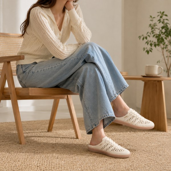adidas Samba Mule Woven 奶油白編織半拖鞋 adidas、Samba、Samba Mule、adidas Samba Mule Woven、奶油白球鞋、穆勒鞋、半拖鞋、編織鞋、夏季穿搭、女鞋代購、adidas代購
