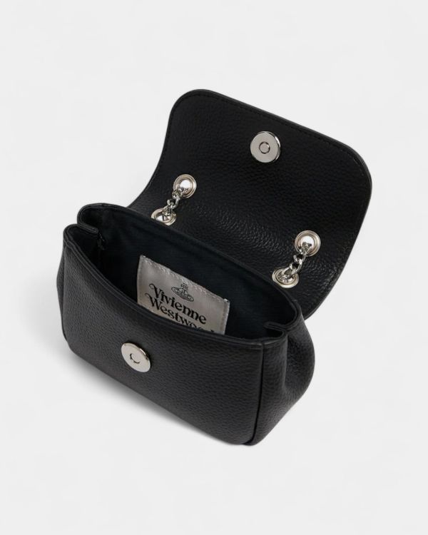 Vivienne Westwood 黑色銀鏈 小鏈條包 