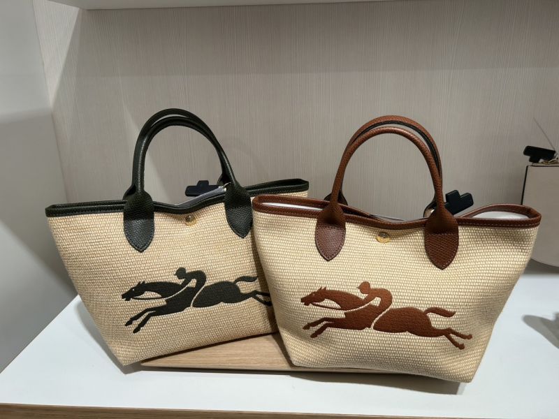 (兩色) Longchamp LE PANIER PLIAGE 草編S號 二用包 