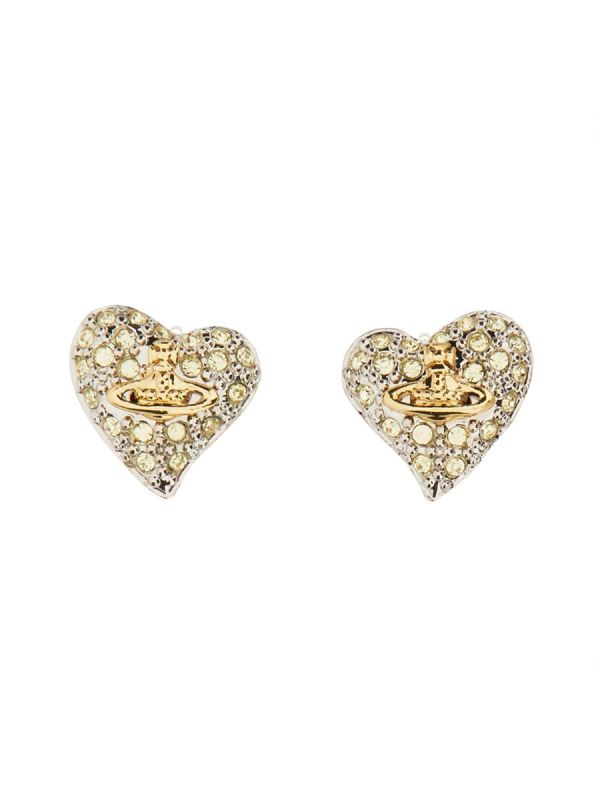 Vivienne Westwood 心型黃鑽耳環 