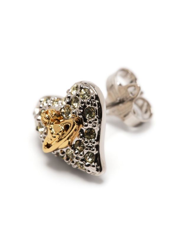 Vivienne Westwood 心型黃鑽耳環 