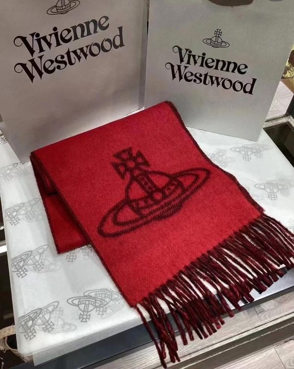 Vivienne Westwood Saturn 羊毛雙面圍巾 