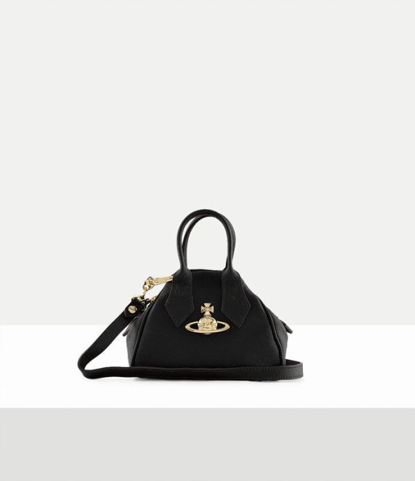 Vivienne Westwood Mini Yasmine 黑色斜背包 